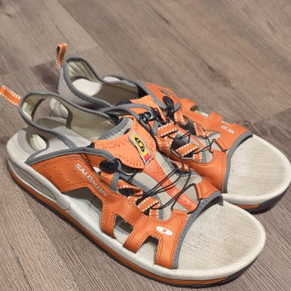 Men's Salomon Tech Revo Sport Sandals in Orange & Gray - Size 13 - Picture 2 of 10